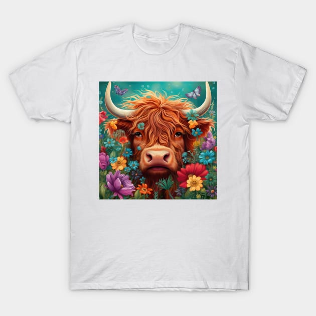 Highland Cow T-Shirt by TooplesArt